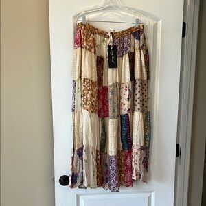 NWT Boho Patchwork Skirt